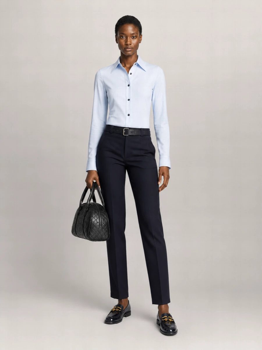 Bottega Veneta Wool High-Rise Pleated Tapered Trousers