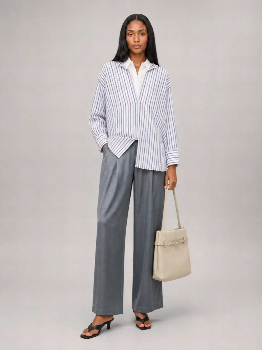 Semicouture Silk Wide-Leg Trousers
