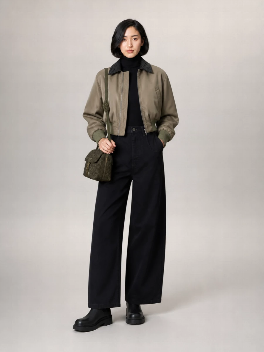Bottega Veneta nylon satin padded bomber jacket