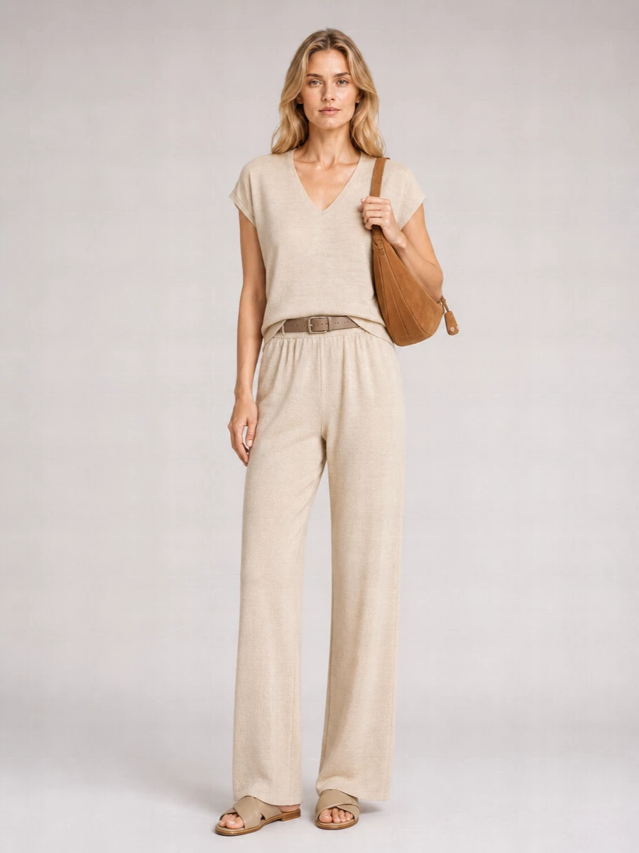 Fabiana Filippi Lamé Wide-Leg Trousers