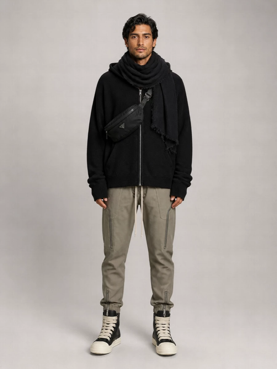 Rick Owens Cotton Tapered Trousers