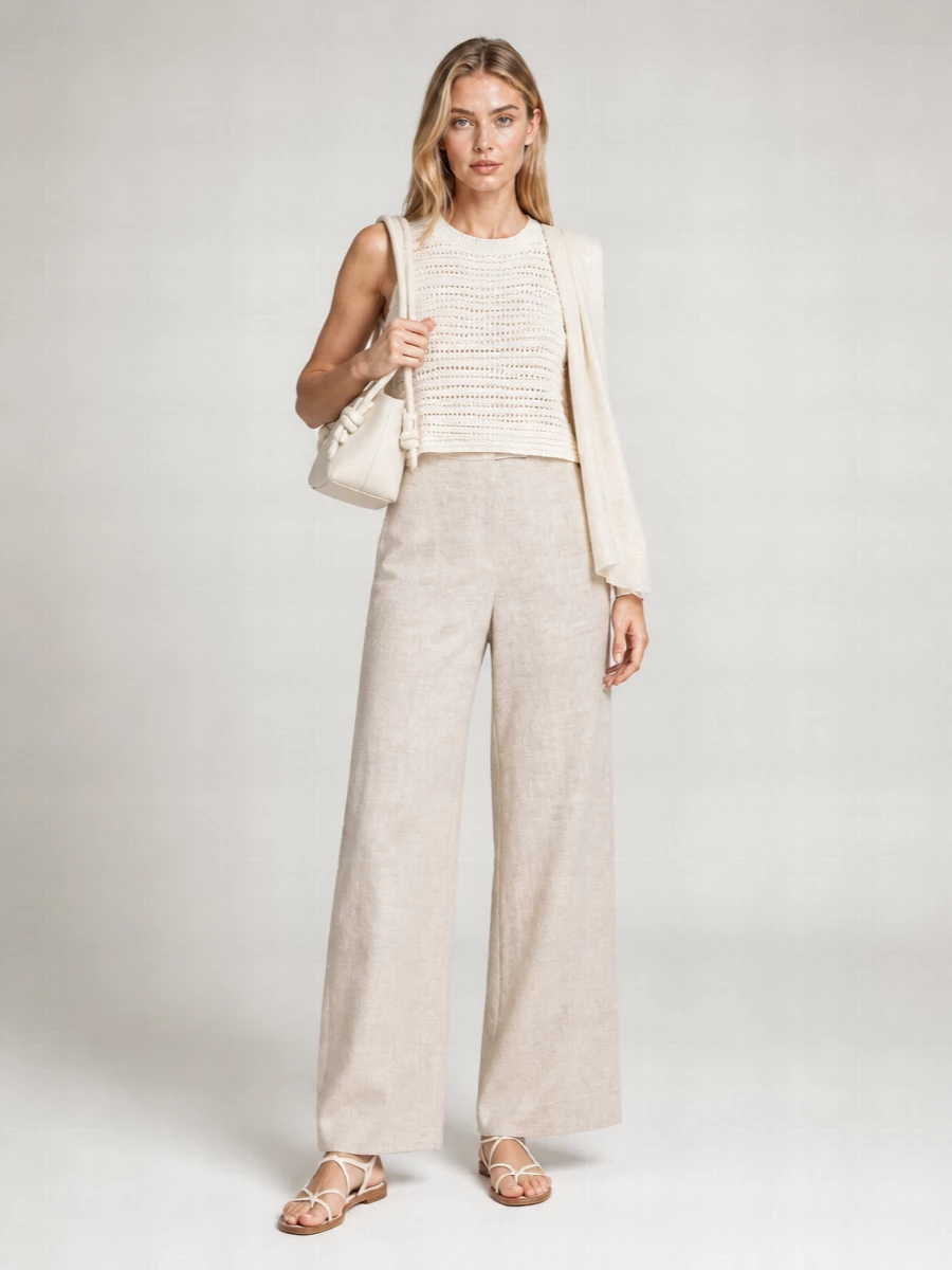 Emporio Armani Sleeveless Pointelle Knit Top
