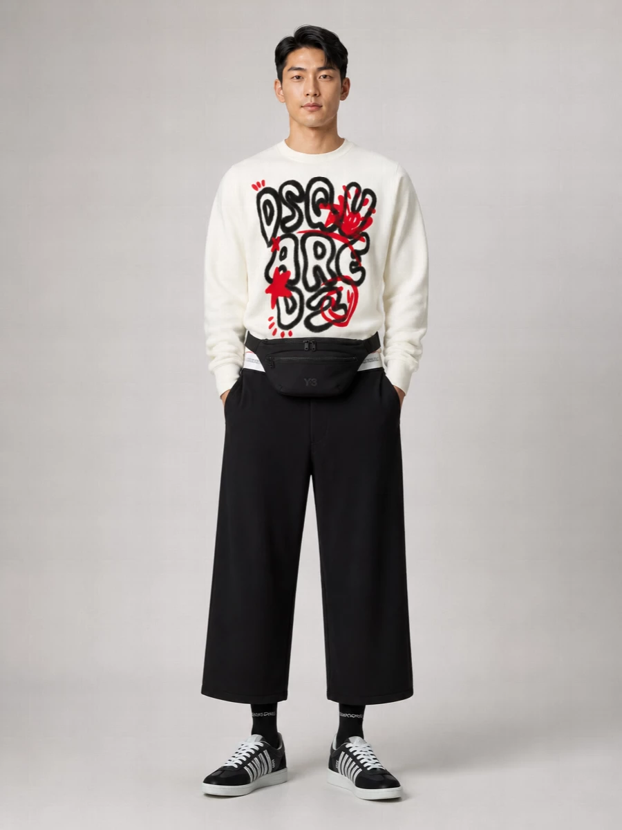 Dsquared2 Cotton Wide-Leg Joggers