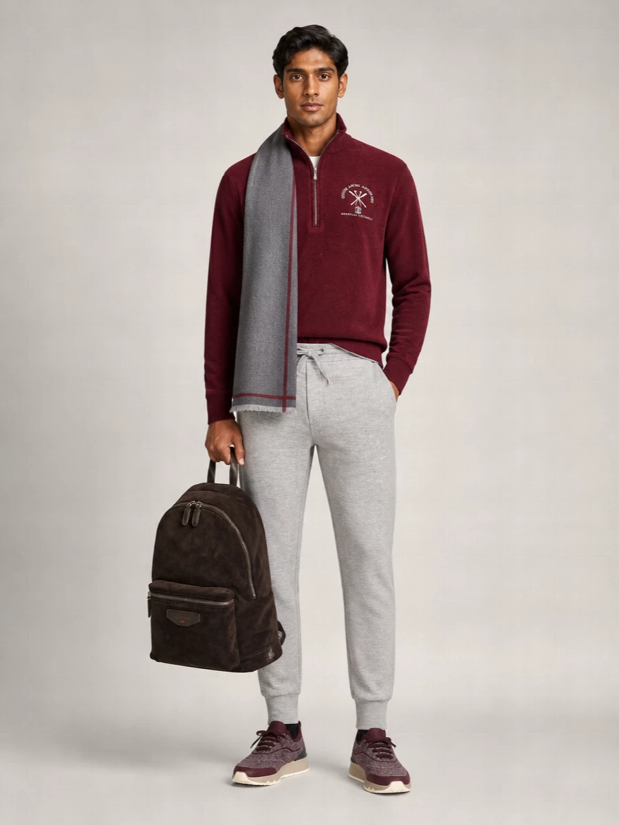 Brunello Cucinelli Cashmere High-Neck Half-Zip Sweater