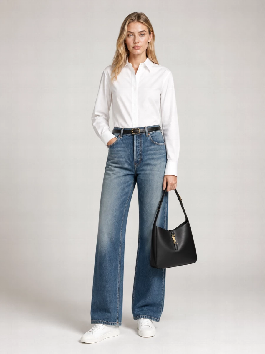 Saint Laurent Le 5 À 7 Large Leather Shoulder Bag