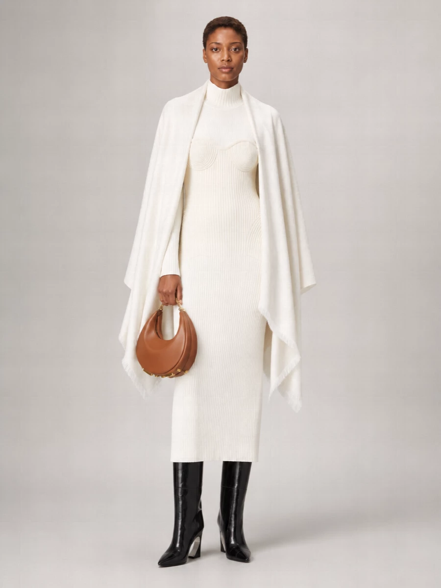 Fendi Wool And Silk Cape