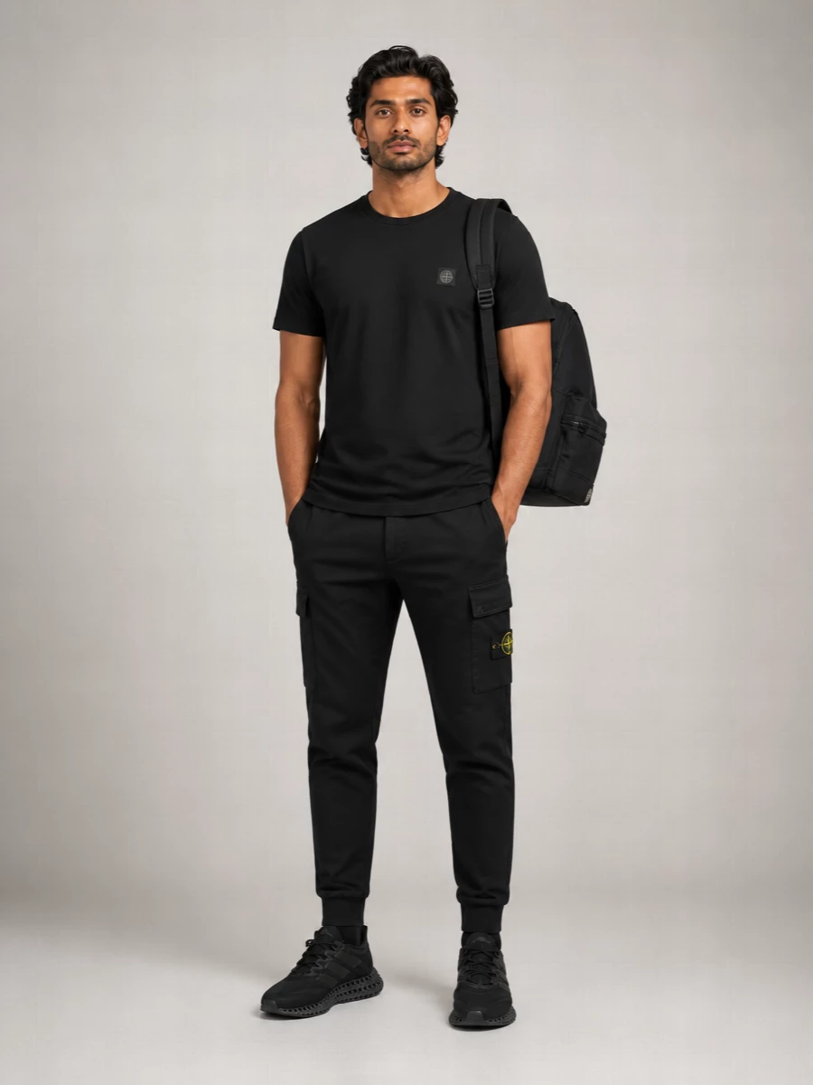 Stone Island Cotton Crew-Neck Short-Sleeve T-Shirt