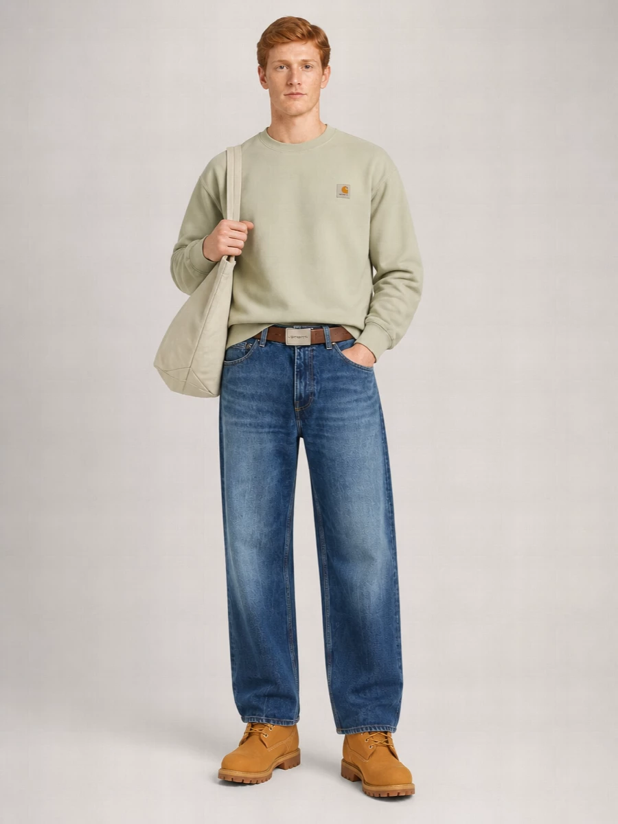 Carhartt Wip Denim Wide-Leg Regular-Waist Jeans