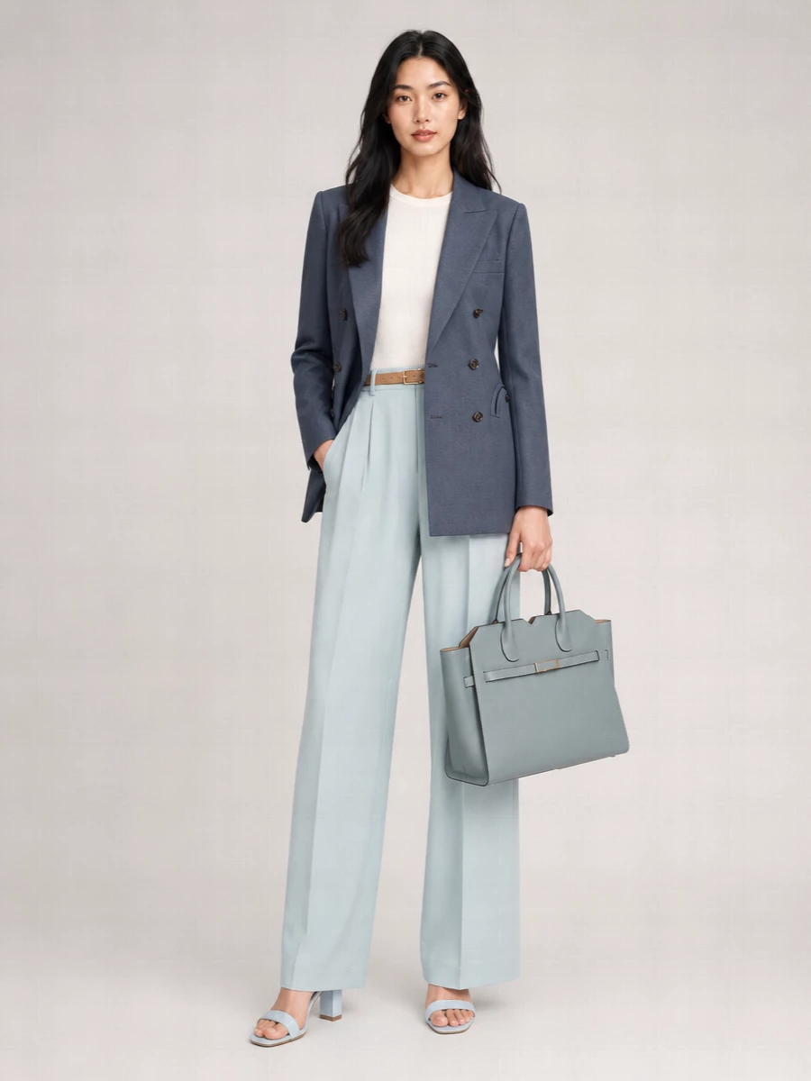 Valextra Medium Calfskin Leather Tote Bag