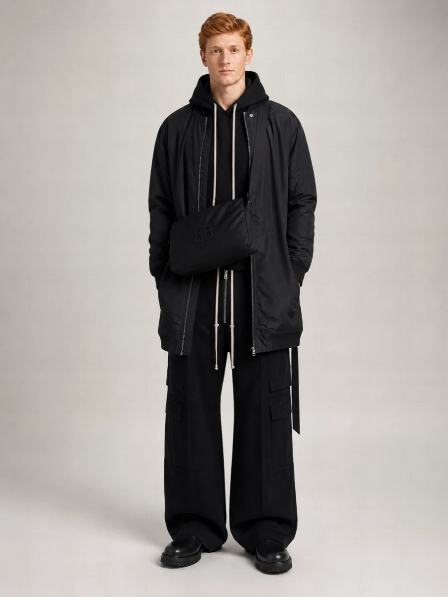 Rick Owens Drkshdw Nylon Padded Bomber Jacket