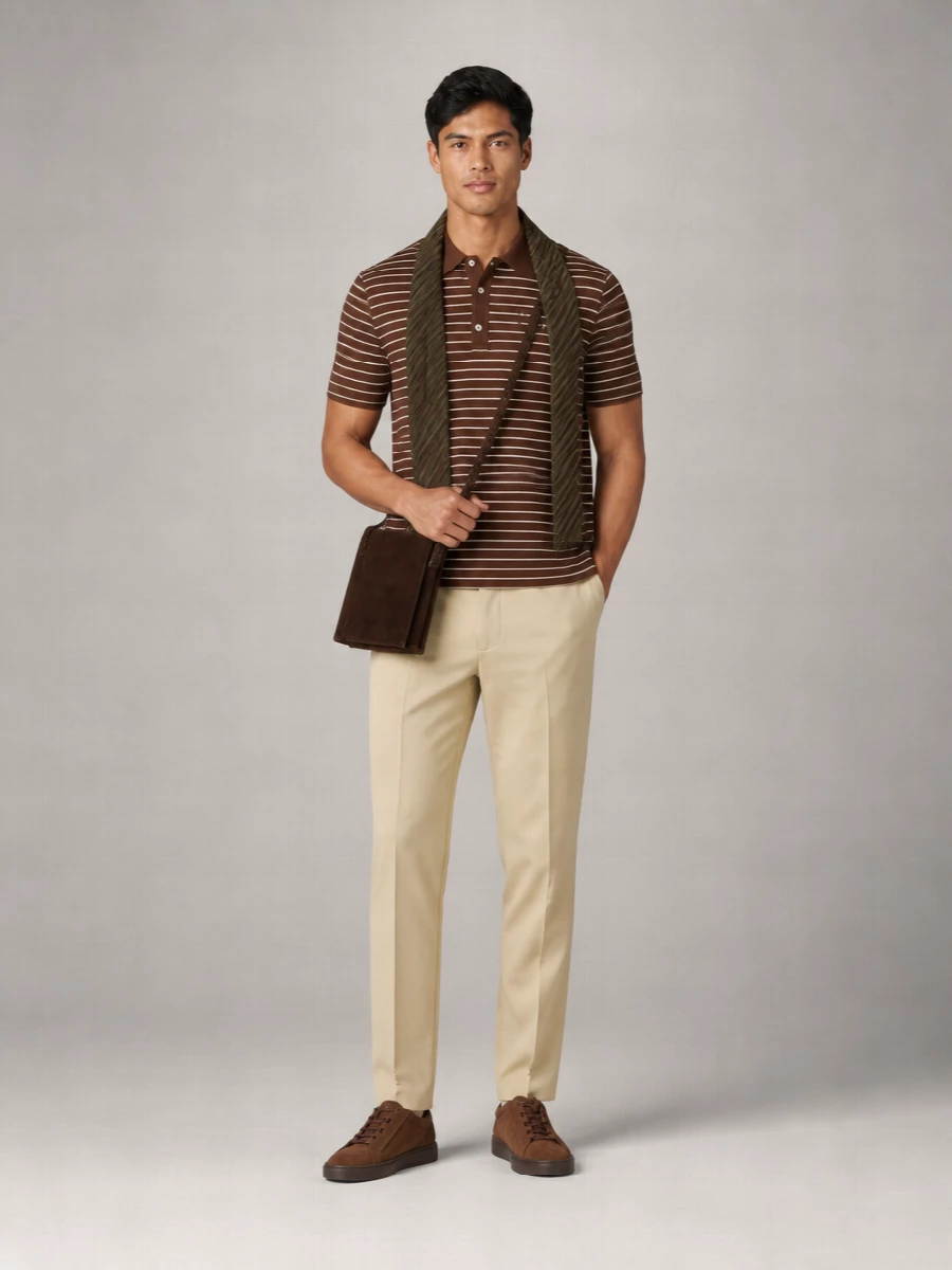 A.p.c. Striped Cotton Polo Shirt