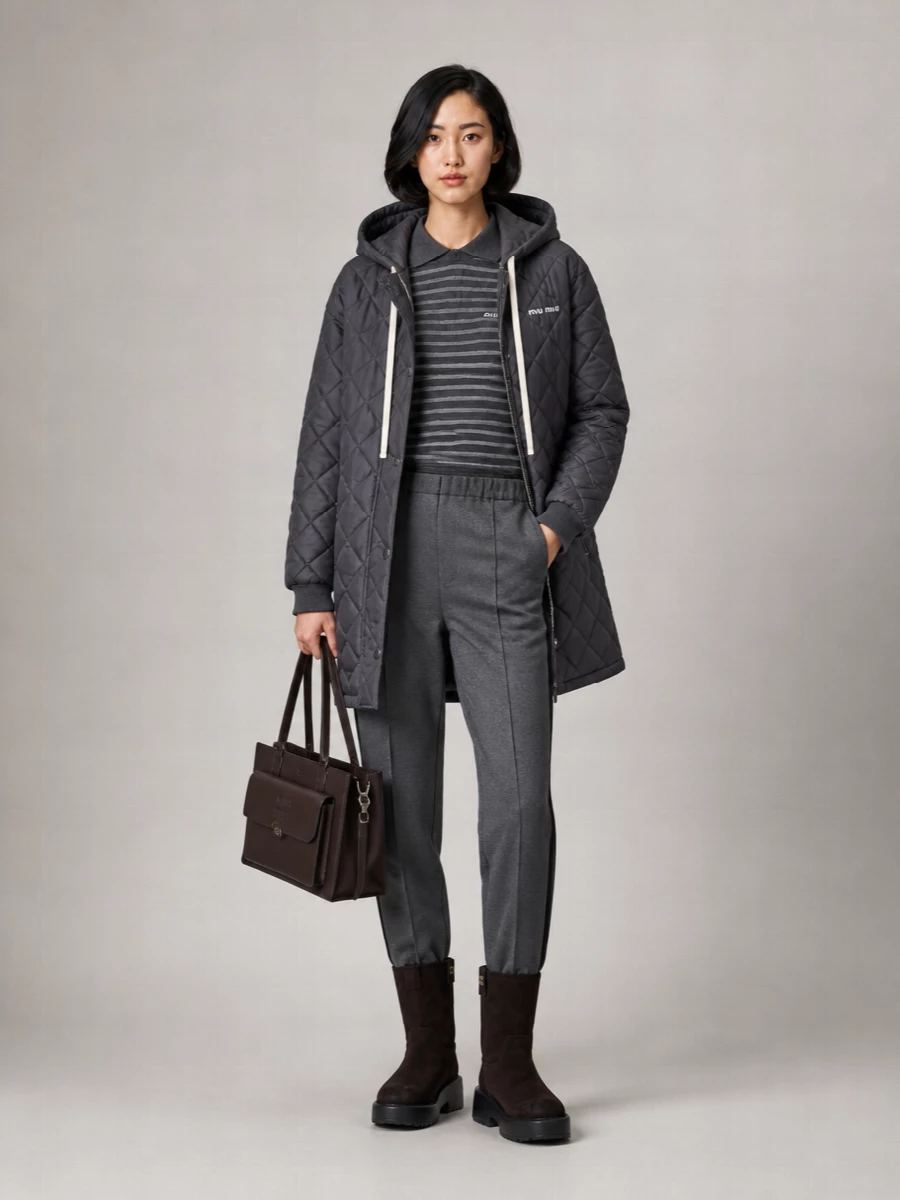 Miu Miu Quilted Parka Coat
