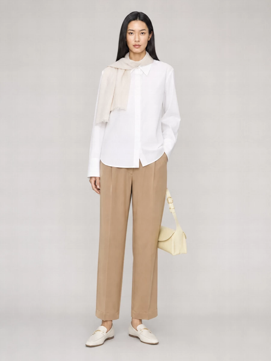 Fabiana Filippi Cotton Asymmetric Cropped Shirt