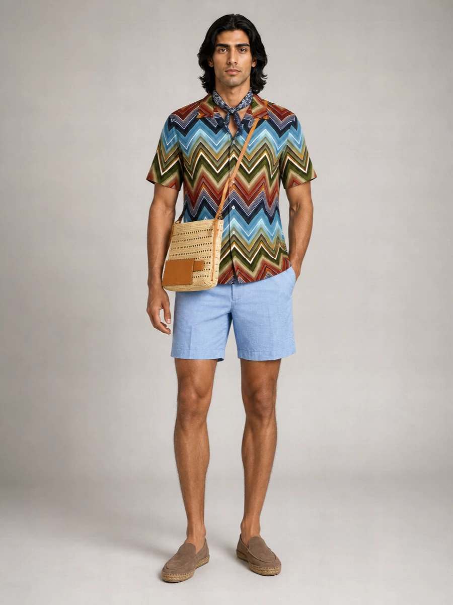 Missoni Printed Short-Sleeve Bowling Shirt