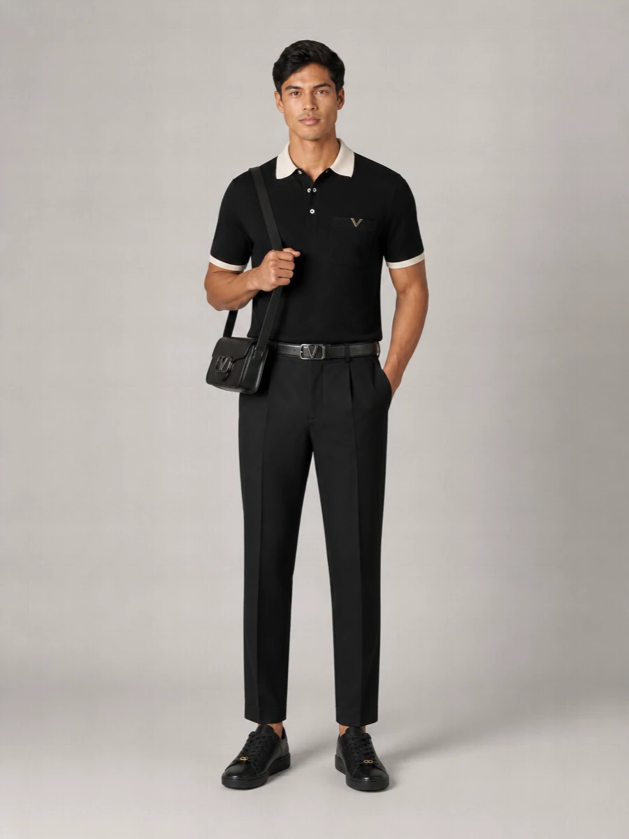 Valentino Garavani Cotton Short-Sleeve Polo Shirt