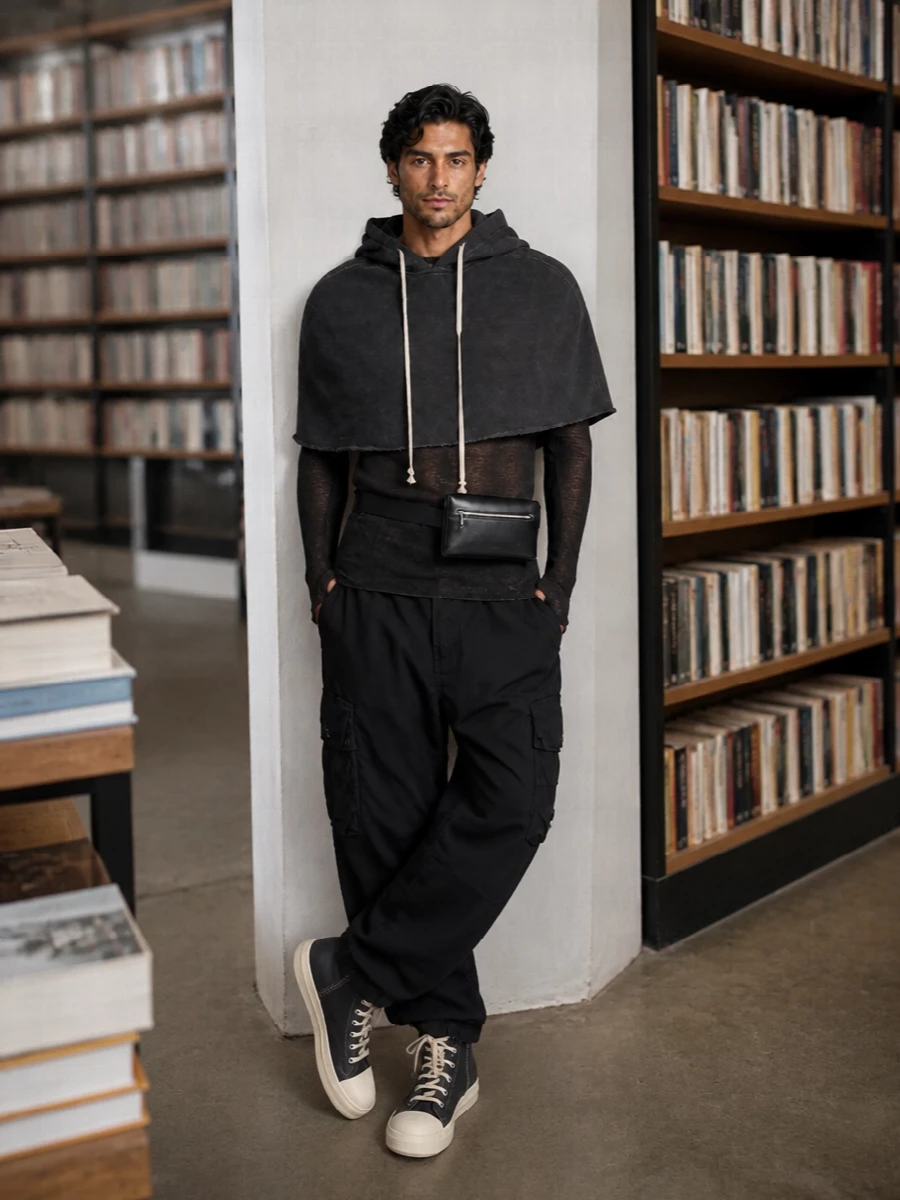 Rick owens cape cargo pants drkshdw sneakers