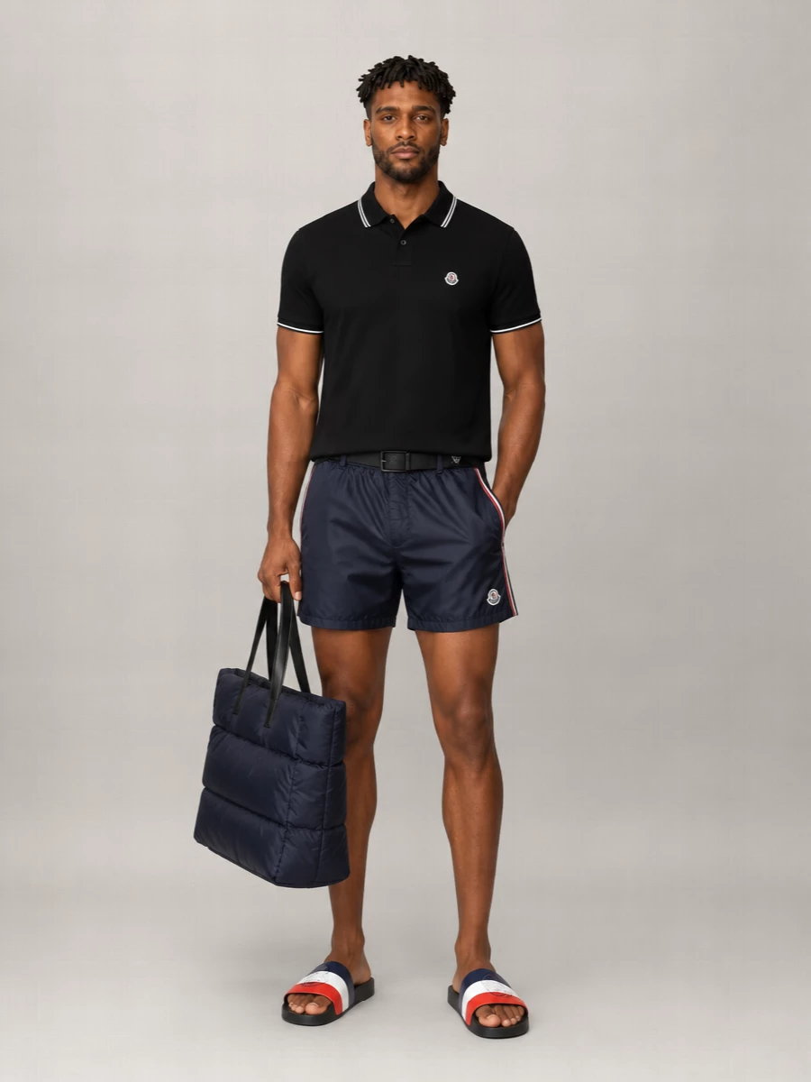 Moncler Short-Sleeve Polo Shirt