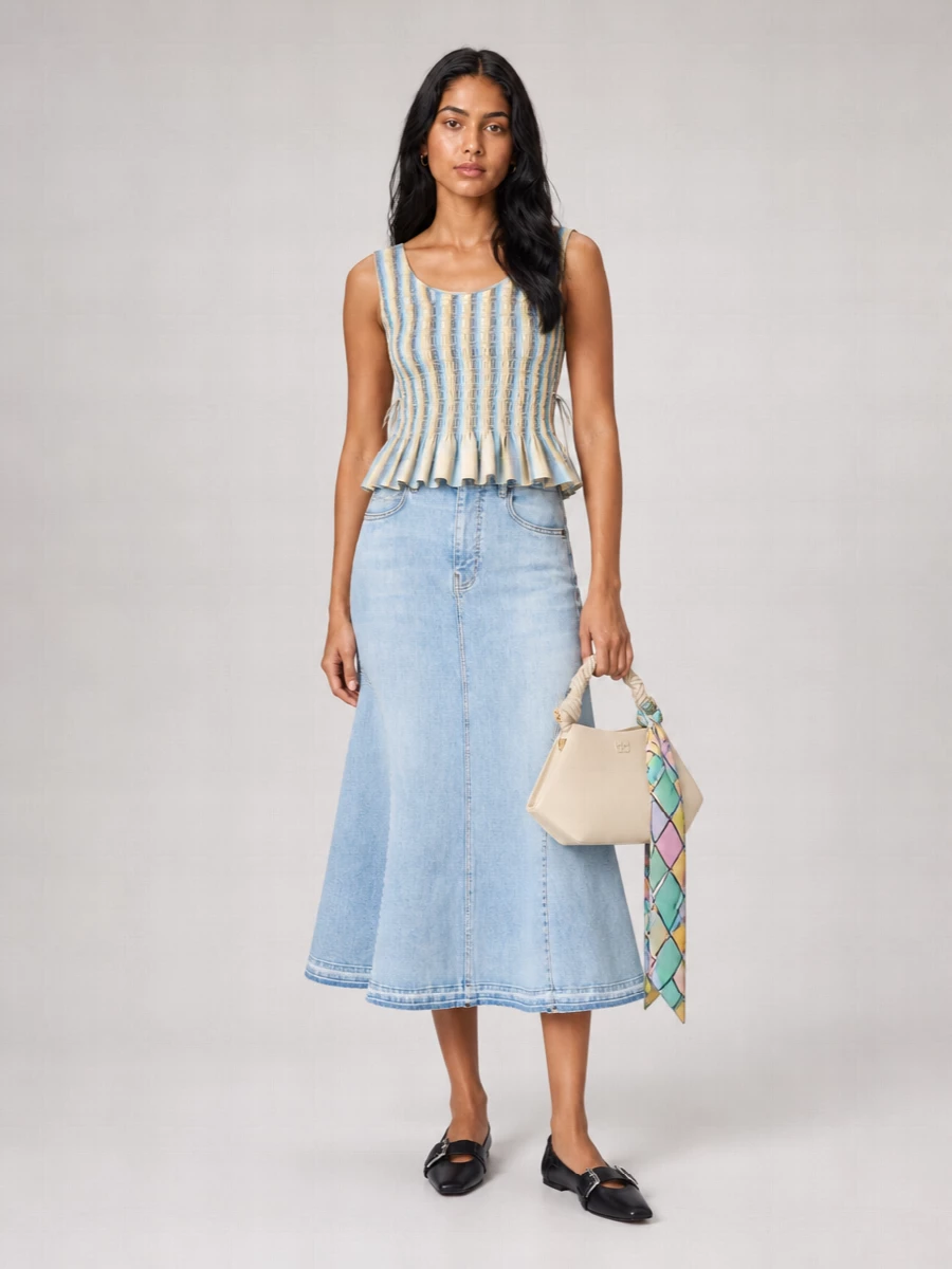 Ganni Cotton Printed Tank Top