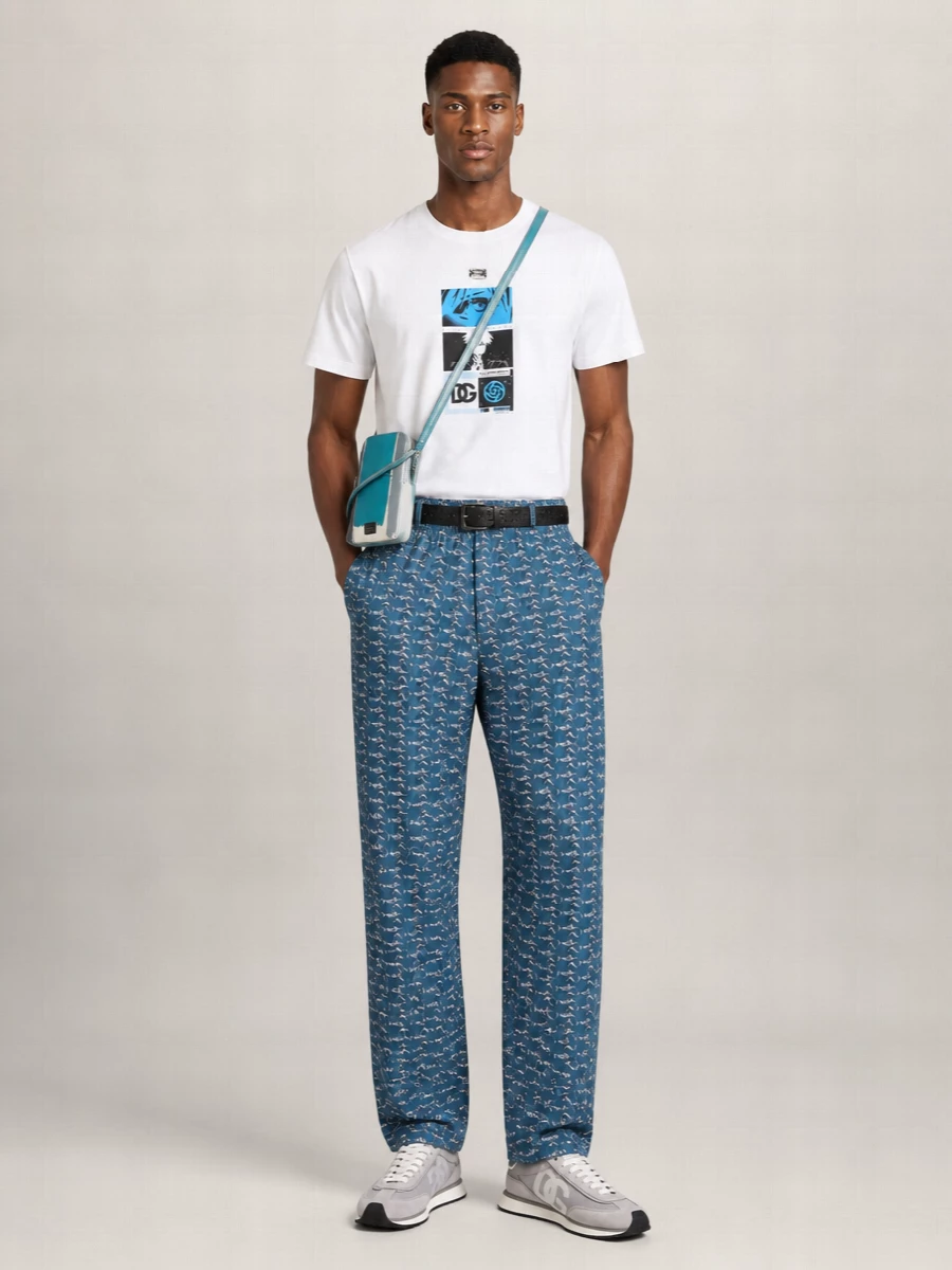 Dolce&Gabbana Cotton Printed Cropped Pajama Trousers