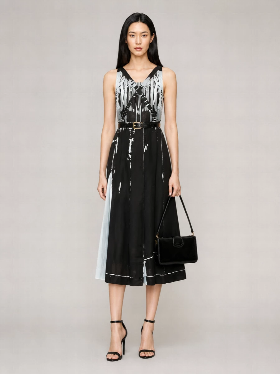 Prada Printed Midi Dress
