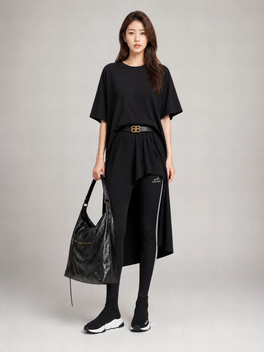 Balenciaga Cotton Printed Short Sleeve T Shirt