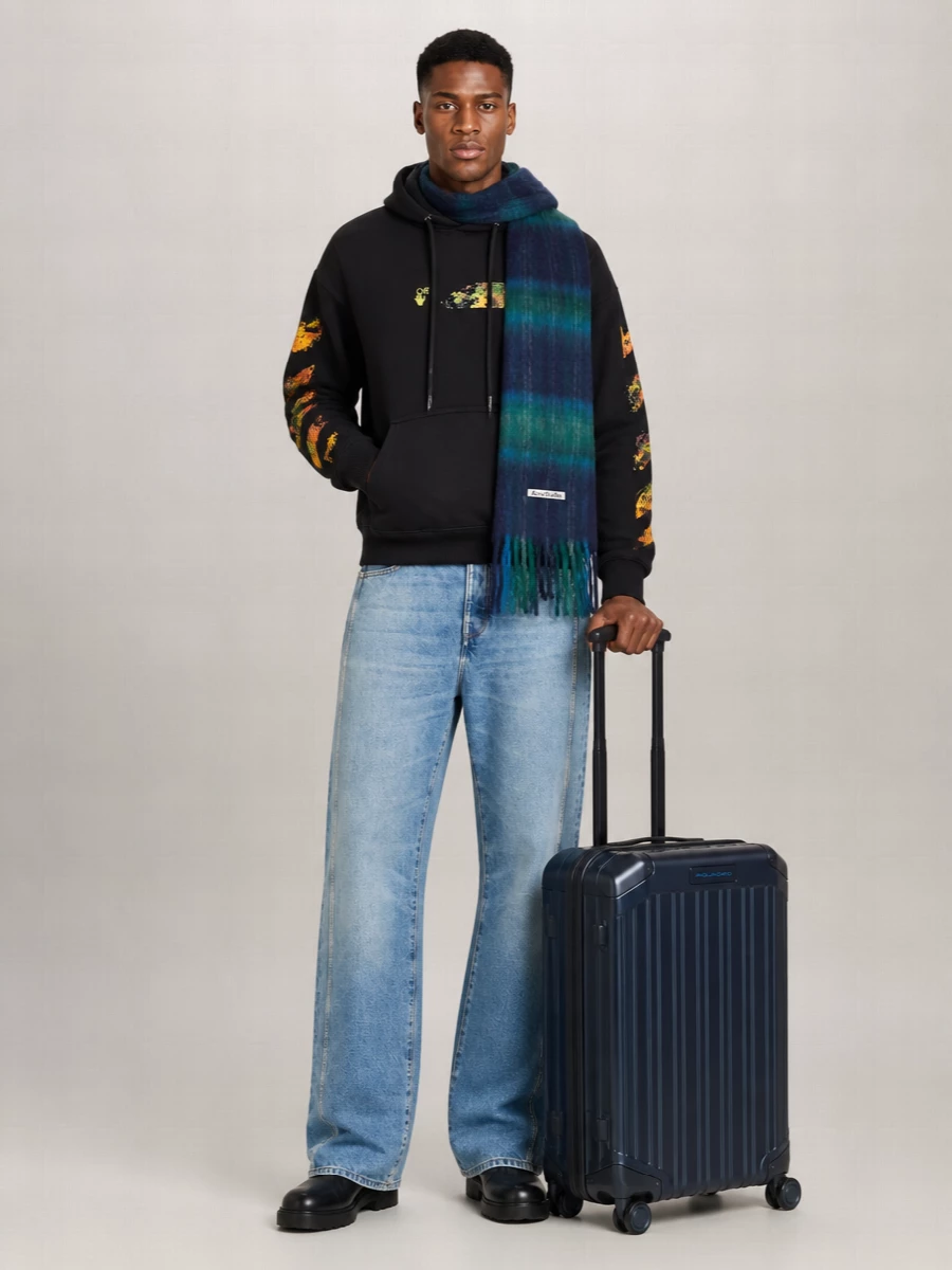 Off-White Cotton Printed Hoodie