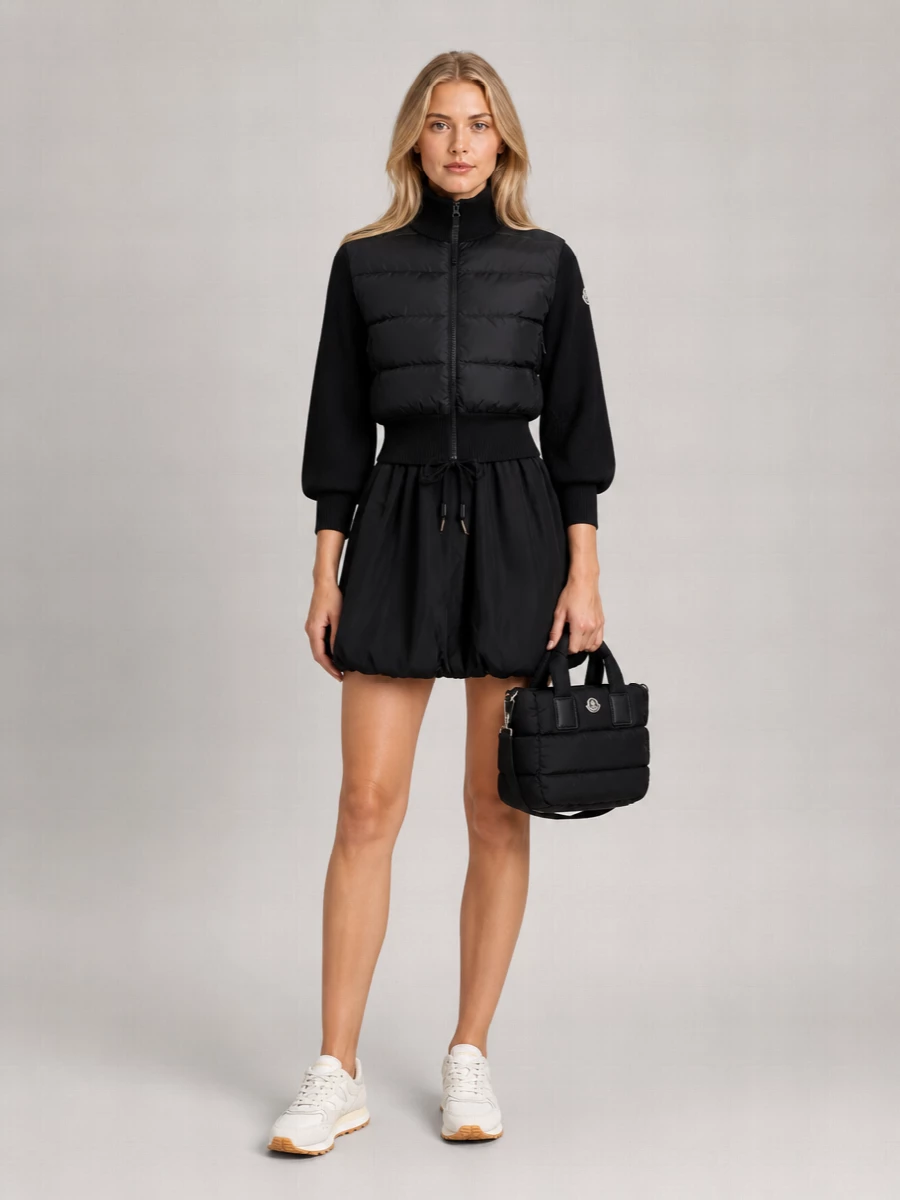 Canada Goose Down Quilted Knit Puffer Jacket