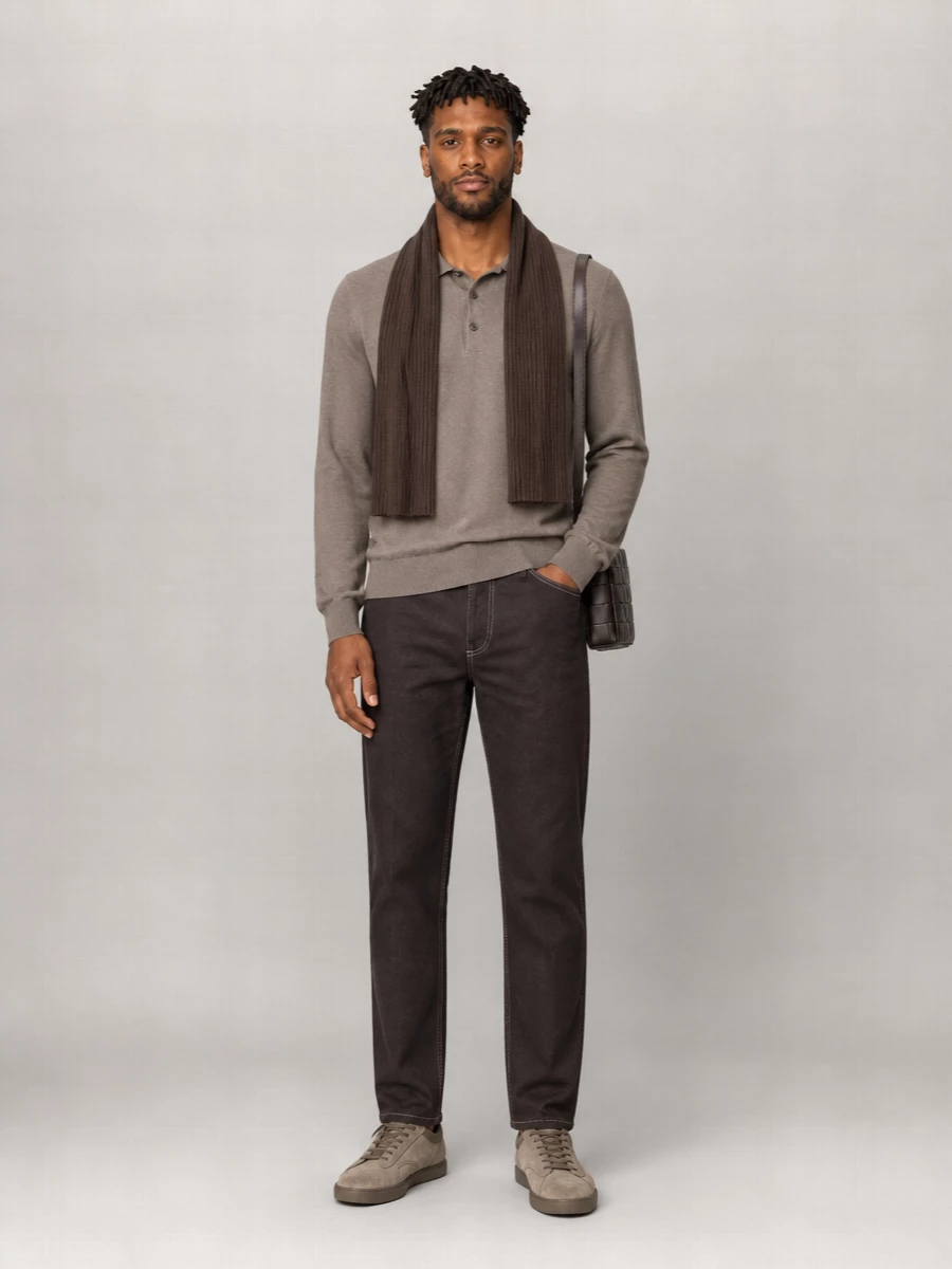 Brunello Cucinelli Cashmere Knit Polo Sweater