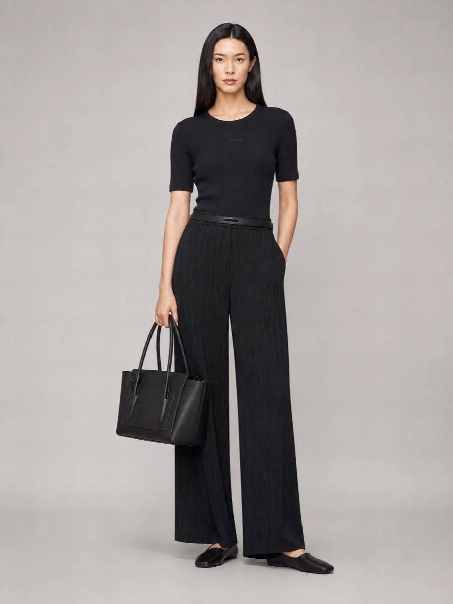 Calvin Klein Straight-Leg Wide-Leg Trousers