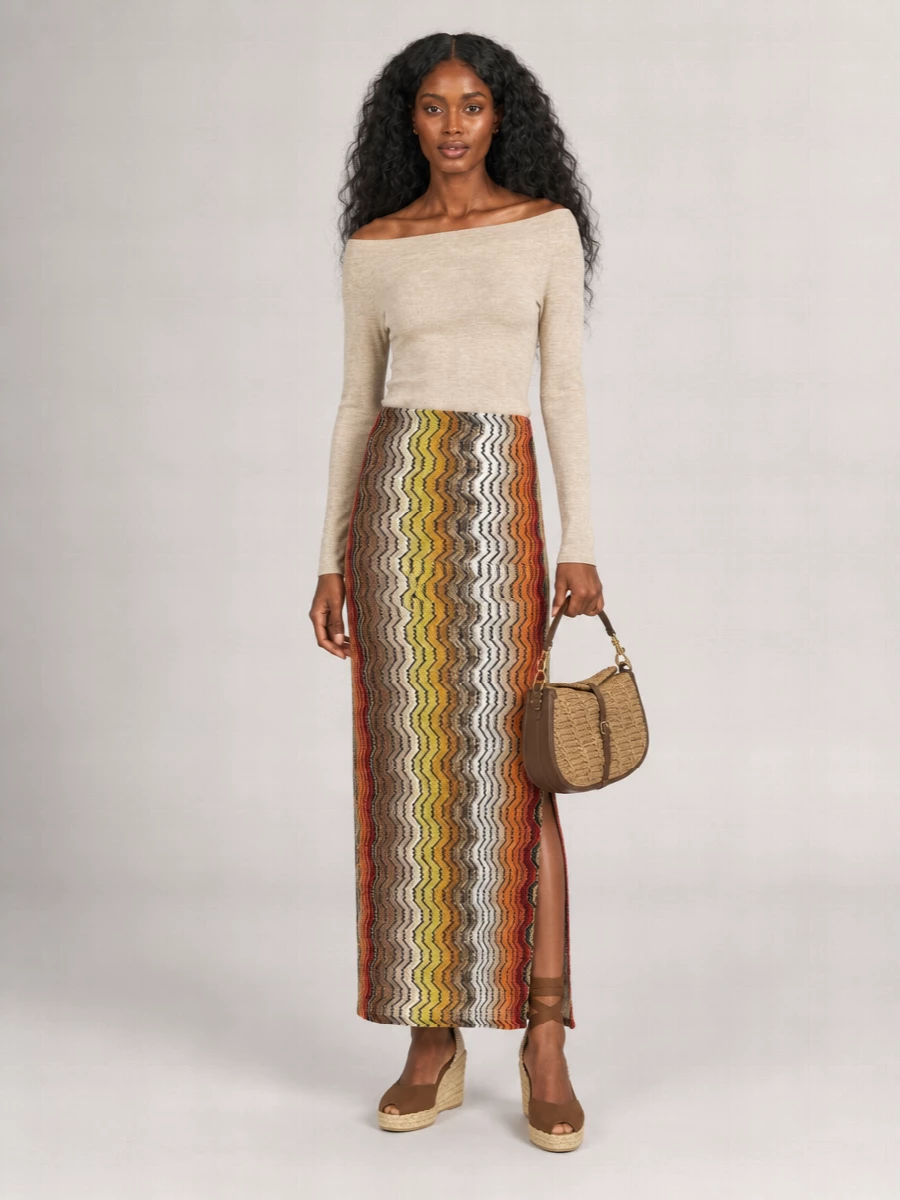 Missoni Greek Zigzag Pattern Skirt