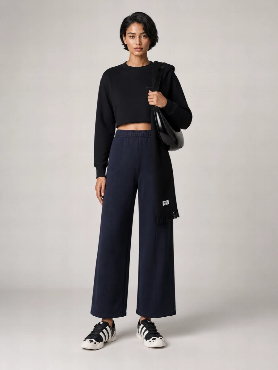 Ambush Ribbed Loose-Fit Cotton Sweatshirt