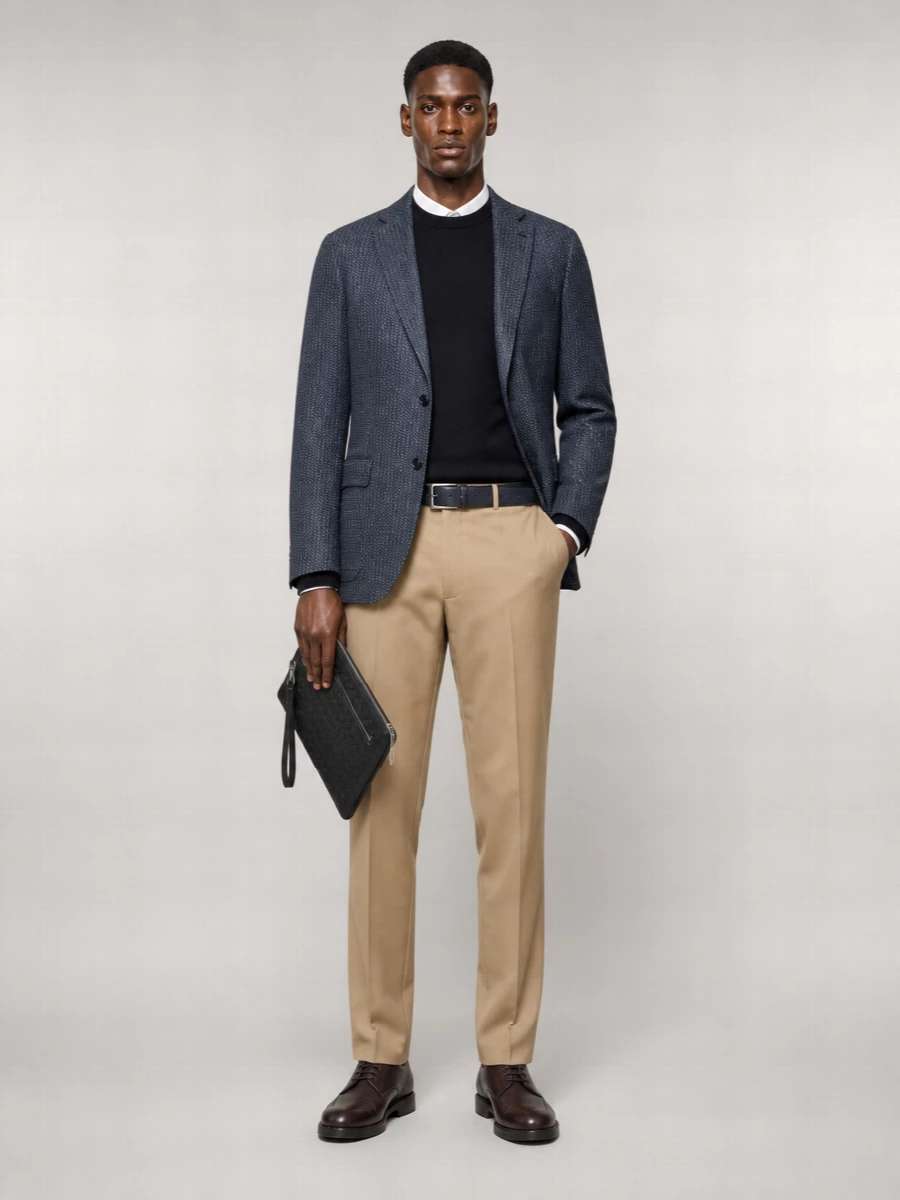 Zegna Cashmere Silk Linen Single-Breasted Slim-Fit Suit Jacket