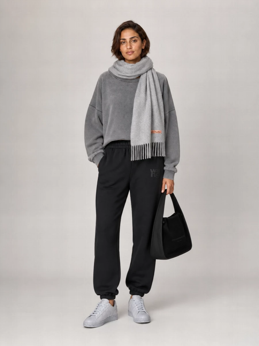 Alexander Wang Cotton Logo-Print Track Pants