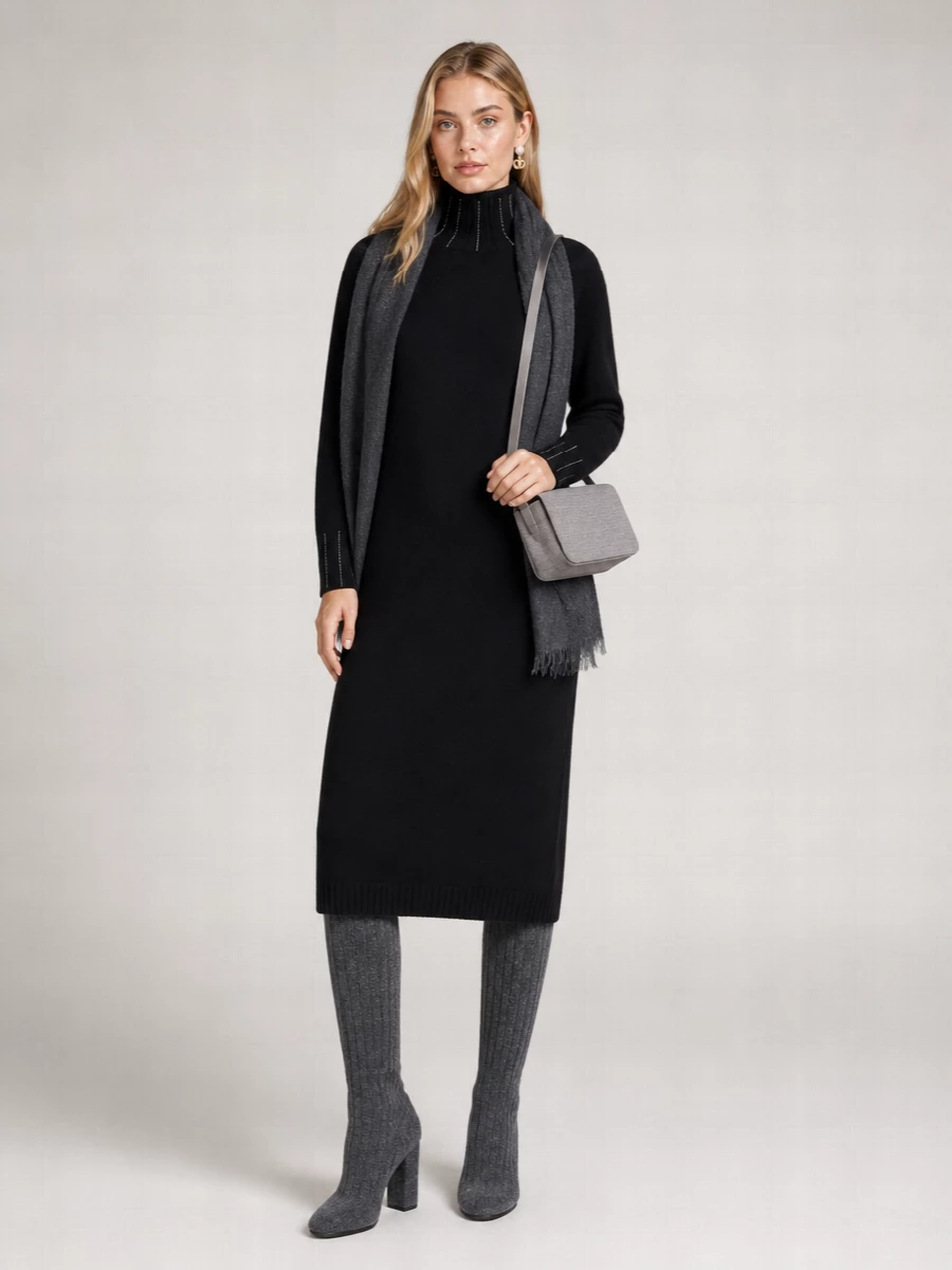 Fabiana Filippi wool silk cashmere knitted dress