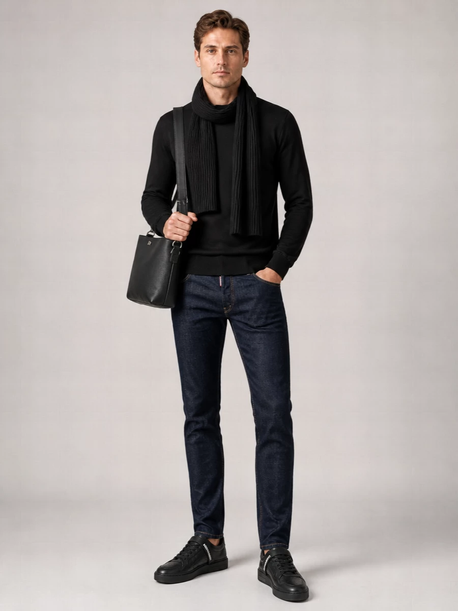 Dolce&Gabbana Cashmere Ribbed Knit Scarf