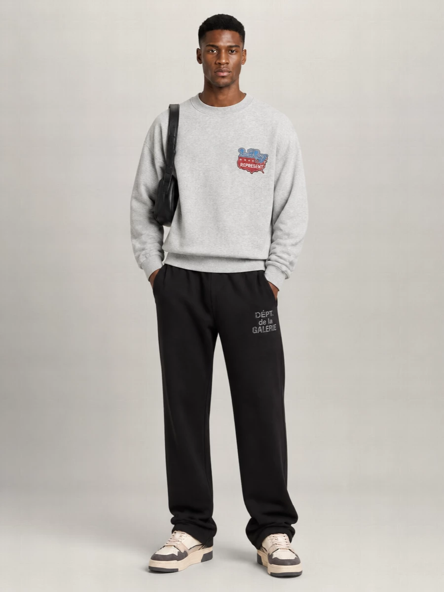 Represent Cotton Relaxed-Fit Long-Sleeve Sweatshirt