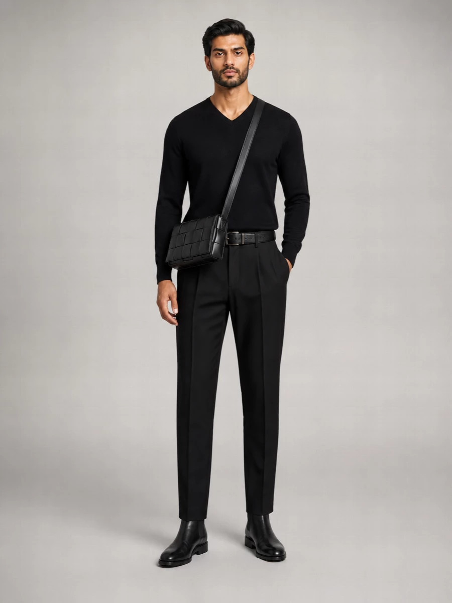 Tom Ford Silk Ribbed V-Neck Sweater