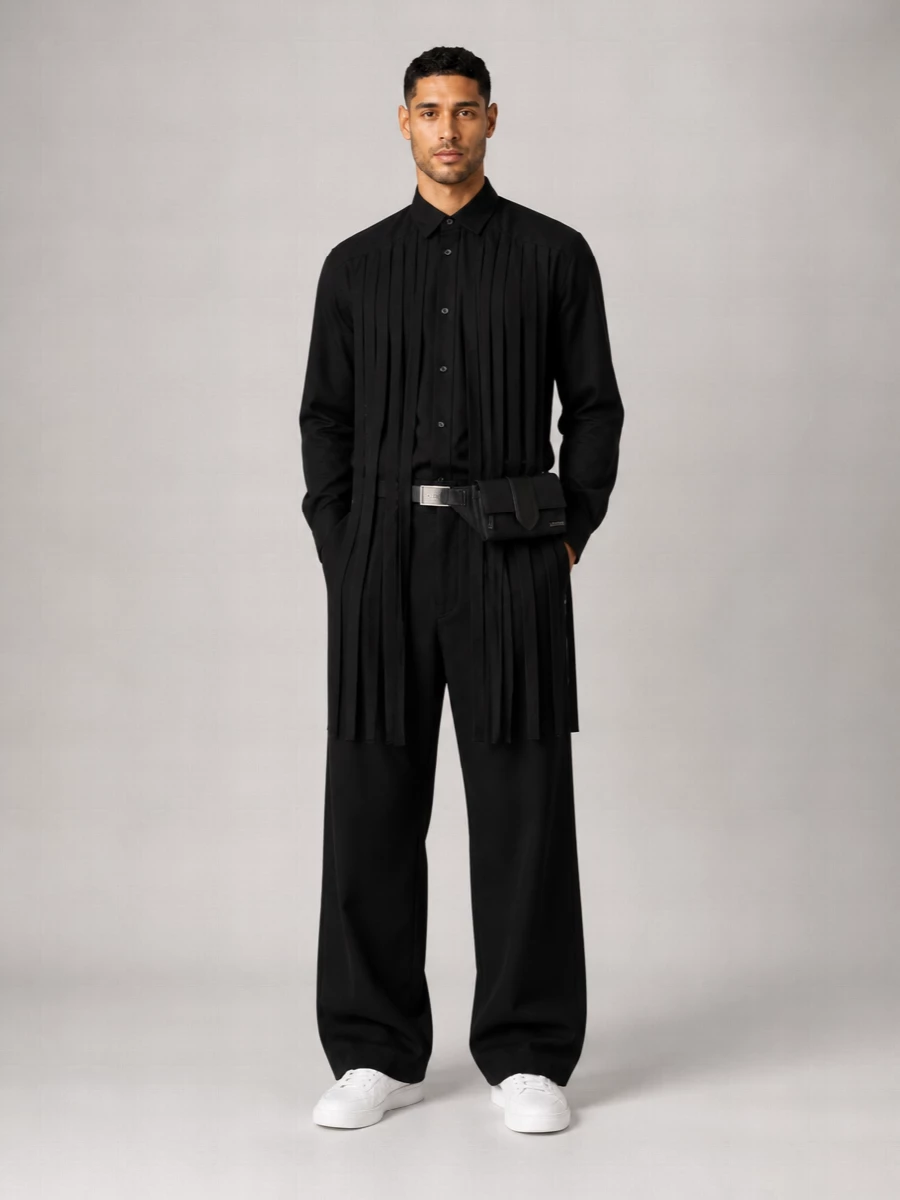 Comme des Garçons curved-leg trousers