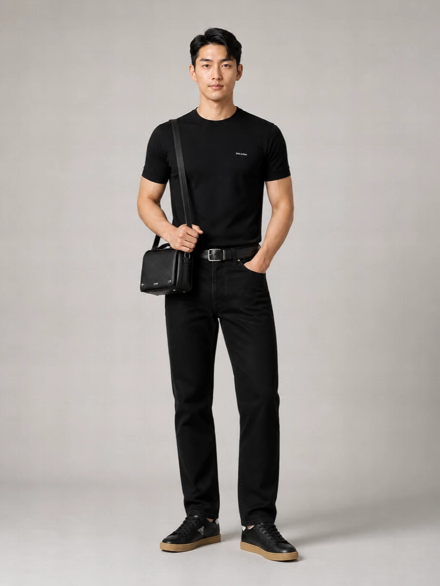 Prada Cotton Short-Sleeve Crew-Neck T-Shirt