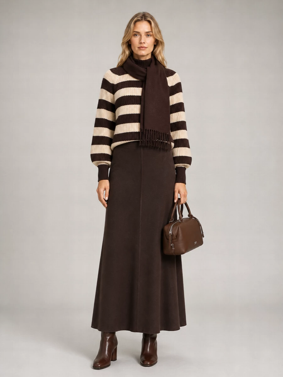 Max Mara Cashmere Wool Striped Long-Sleeve Sweater