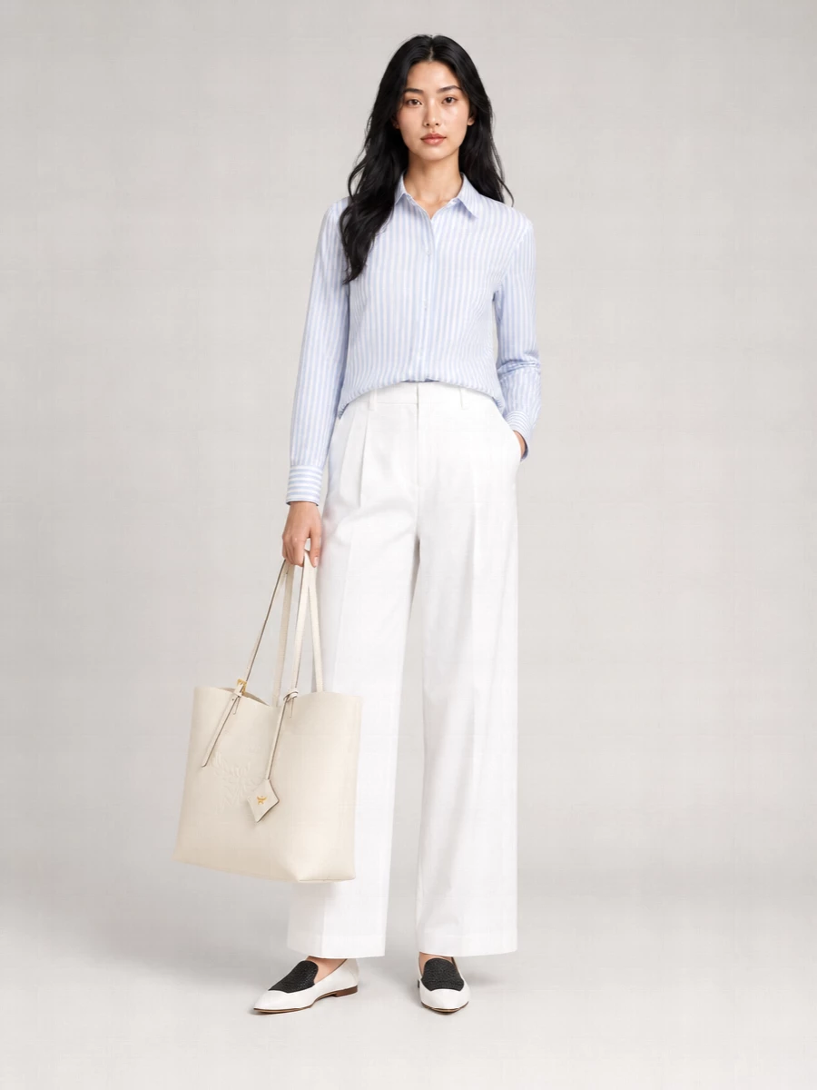 Mcm Large Leather Himmel Tote Bag