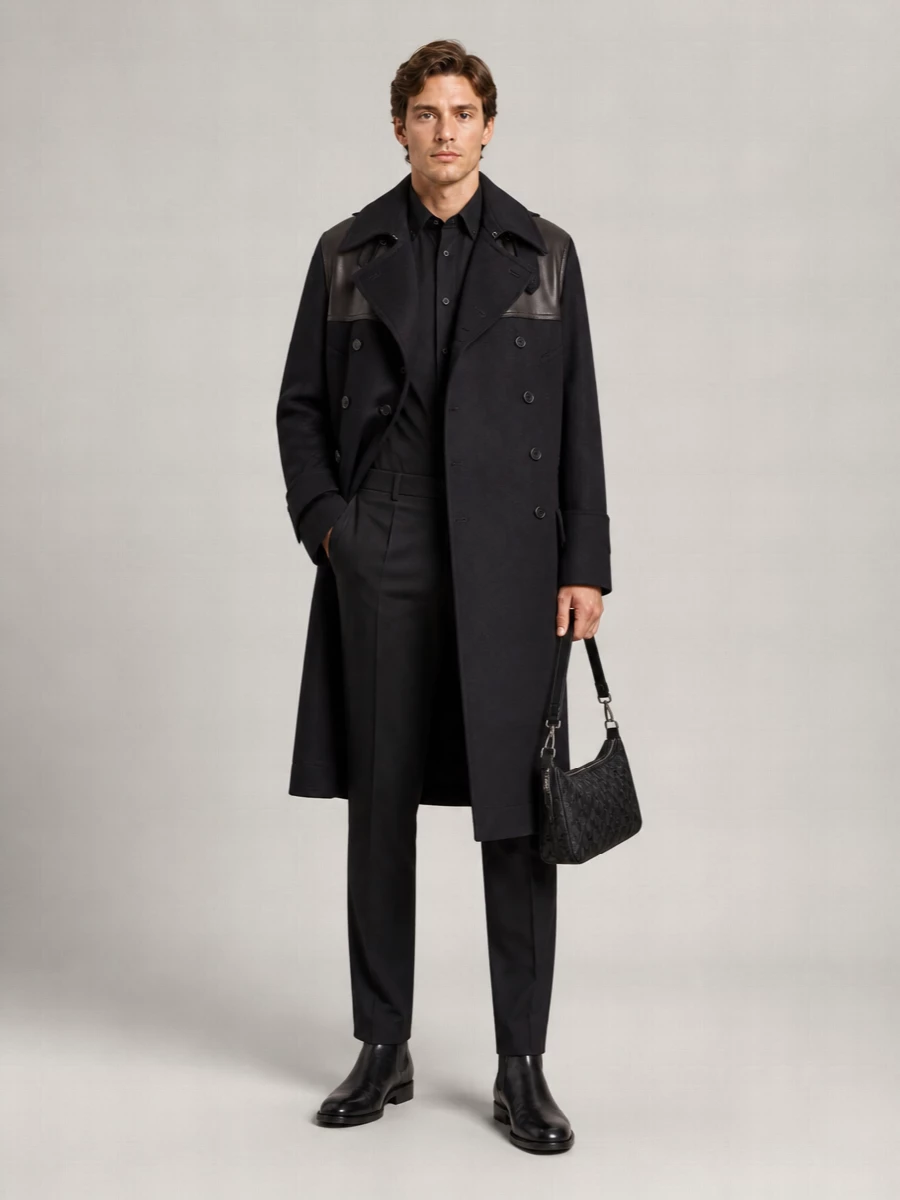 Fendi Wool Double-Breasted Coat