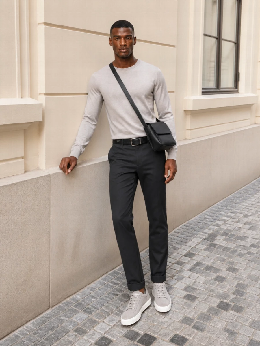 Dondup chinos taupe knit tods suede sneakers