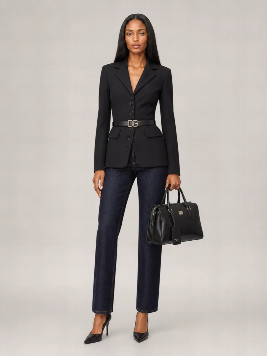 Dolce&Gabbana denim straight-leg trousers