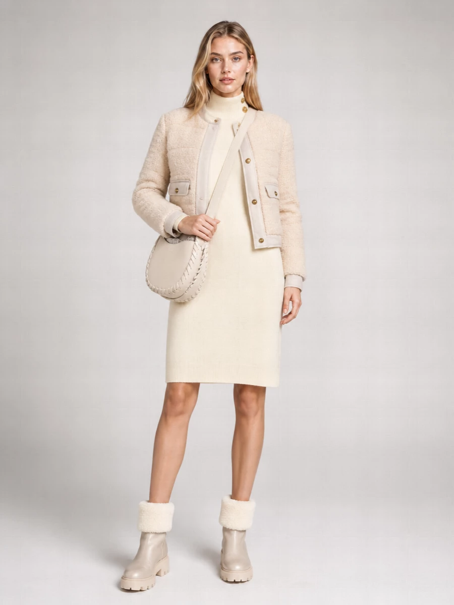 Moncler Boucle Down Fitted Jacket