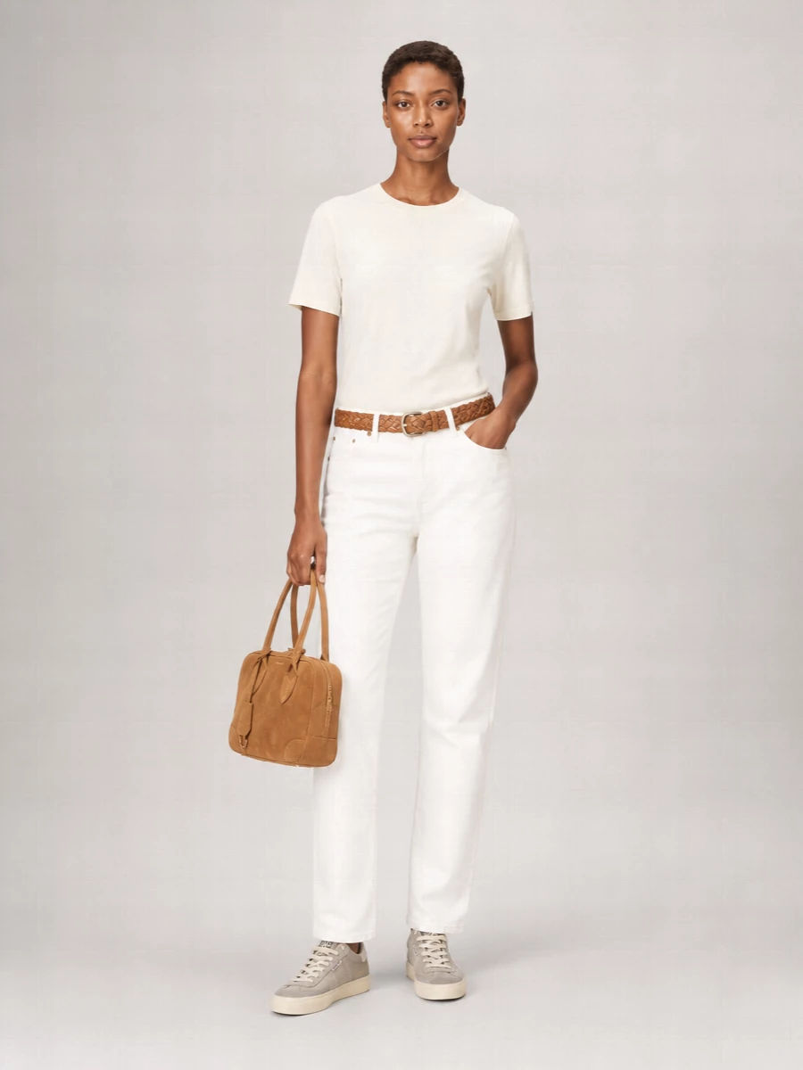 Golden Goose Denim High-Rise Straight-Leg Trousers