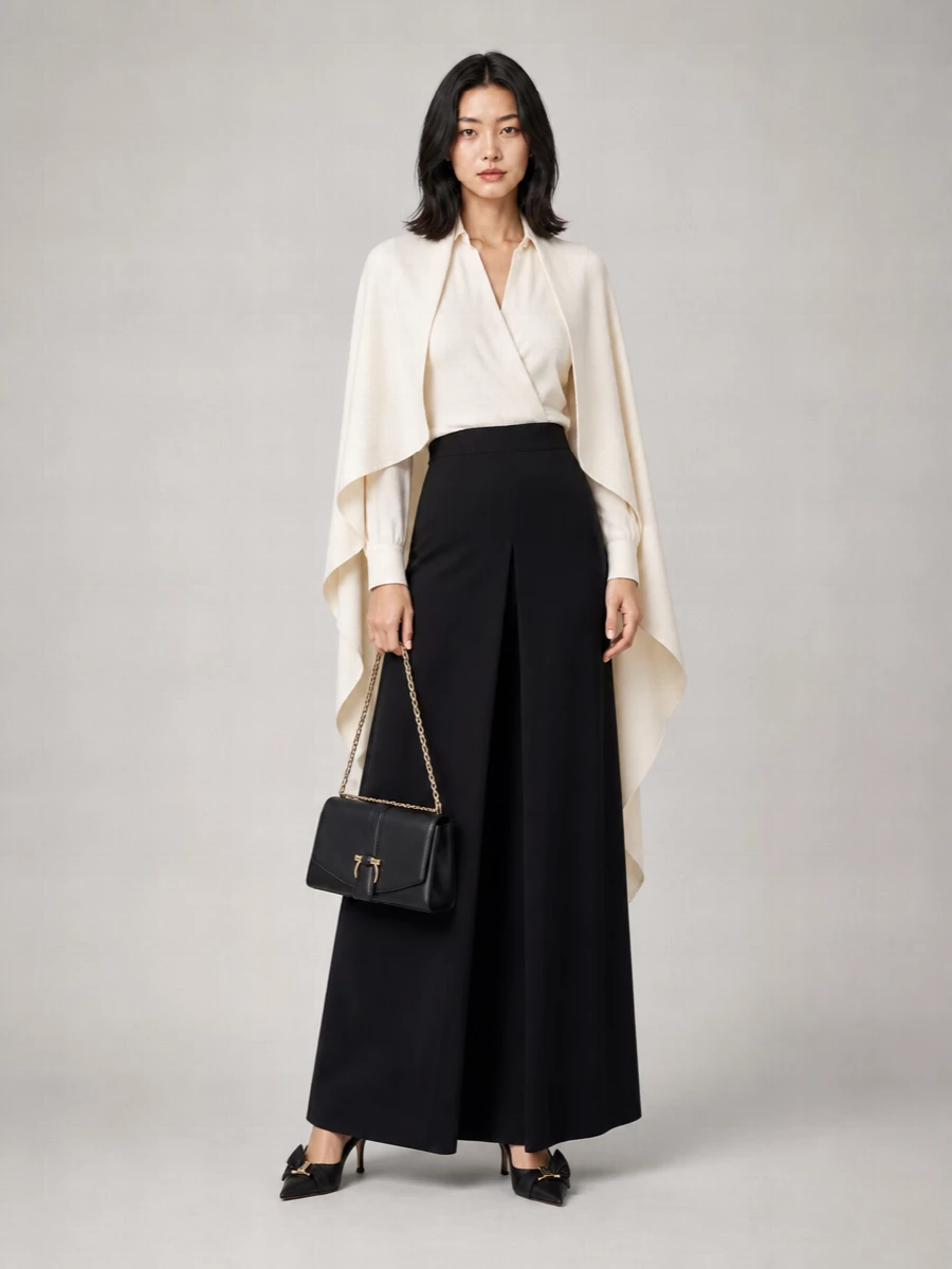 Alberta Ferretti Wide-Leg High-Rise Trousers