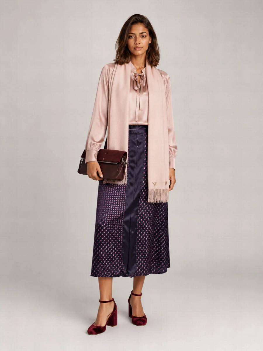Maison Margiela Paisley Printed Pleated Skirt