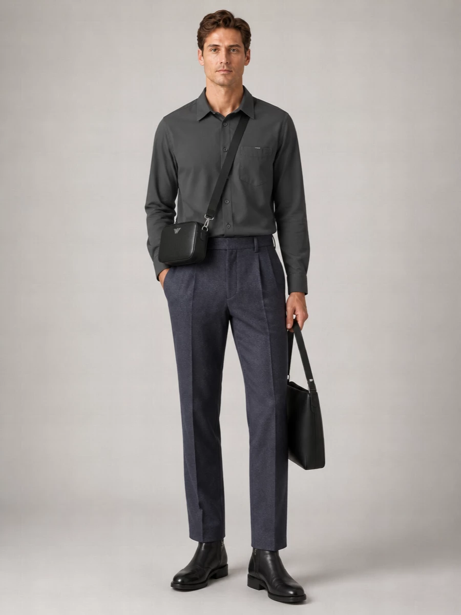 Emporio Armani Nylon Textured Wash Bag