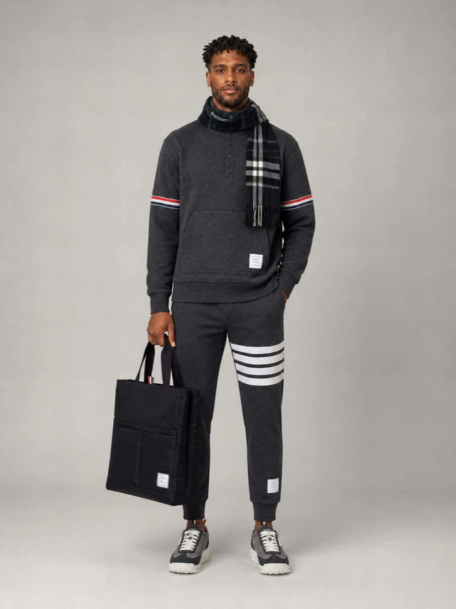 Thom Browne Cotton High-Collar Sweater